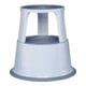 Tabouret roulant acier feuille gris clair H. avec/sans charge 430/440mm D. dessus 295mm D. dessous 435mm