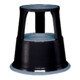 Tabouret roulant en acier laqué noir H. avec/sans charge 430/440 mm D. dessus 295 mm D. dessous 435 mm-1
