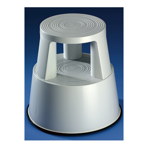 Tabouret roulant plastique gris clair H. mit/sans charge 425/430 mm D. oben 290