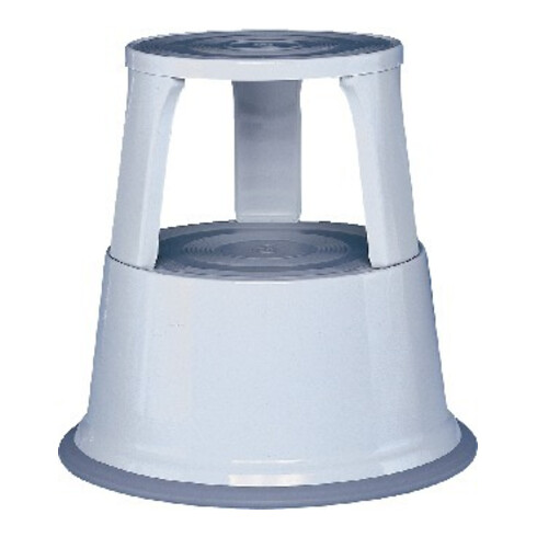 Tabouret roulant tôle en acier gris clair H. mit/sans charge 430/440 mm D. oben