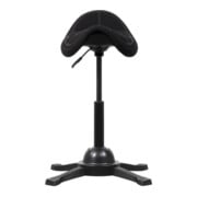 Tabouret selle de cheval avec assise creuse STIER, hauteur d&apos;assise 480-660 mm, noir