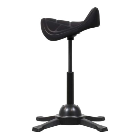 Tabouret selle de cheval avec assise creuse STIER, hauteur d&apos;assise 480-660 mm, noir