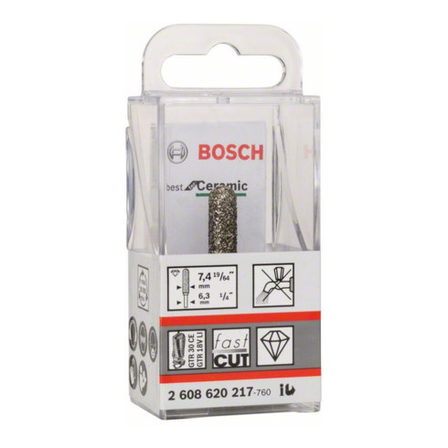 Taille diamant Bosch Meilleur pour la céramique 6.35 mm D 7.4 mm L 35