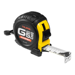 TAJIMA Flessometro con protezione custodia extra resistente, gancio terminale magnetico, Nastro L=5/25 m