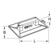Plaque de disque KS Tools en ABS, rectangulaire-3