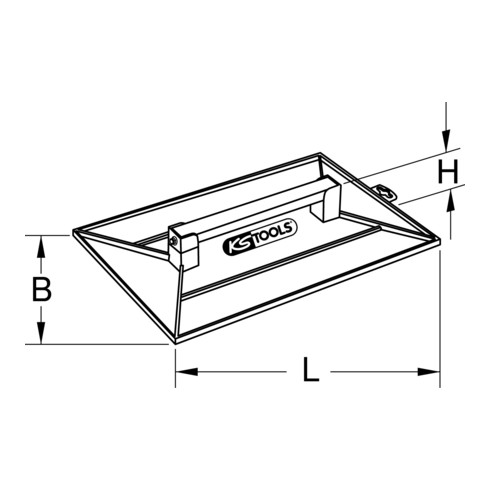 Plaque de frottement KS Tools, rectangulaire