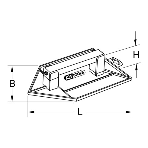Plaque de frottement KS Tools, pointue