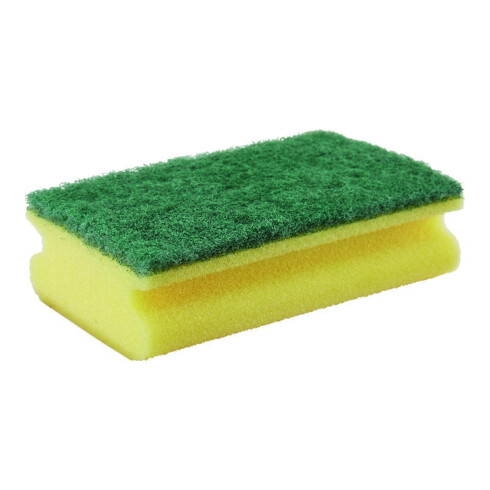 Tampon à récurer jaune 15×9×4 cm