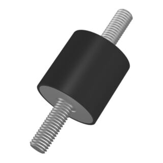 Tampon caoutchouc-métal cylindrique Type A D20×H15 mm M6×18 NR57