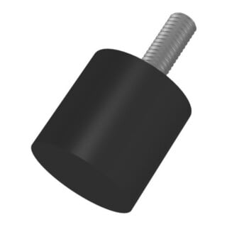 Tampon caoutchouc-métal cylindrique Type D D100xH55mm M16x41 NR55