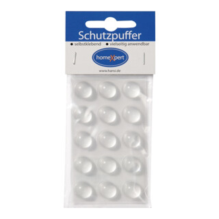 Tampon de protection transparent 16mm Ku.transp. autoadhésif