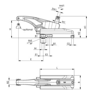 Tampon de serrage AMF DIN6326 BG combinaison réglable en continu