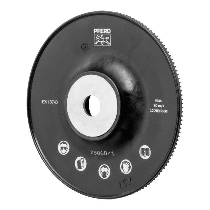 Tampon de support lourd PFERD pour ponceuse à disque fibre H-GT 125 MF M14