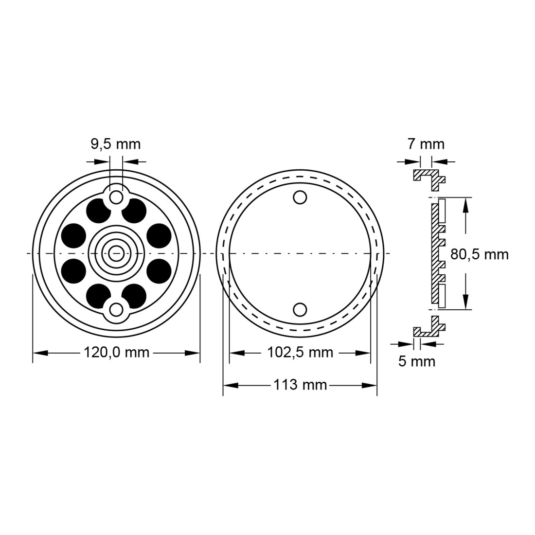 Tampon en caoutchouc 01 pour ponts élévateurs MAHA KS Tools Ø 120 mm