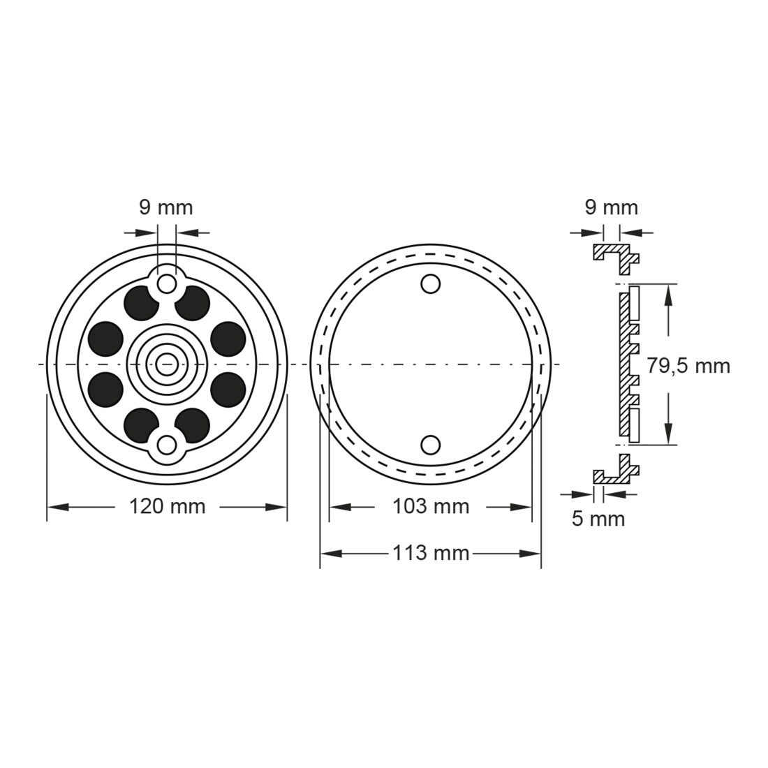 Tampon en caoutchouc 02 pour ponts élévateurs MAHA KS Tools Ø 120 mm