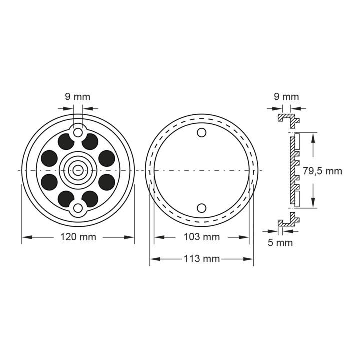Tampon en caoutchouc 02 pour ponts élévateurs MAHA KS Tools Ø 120 mm