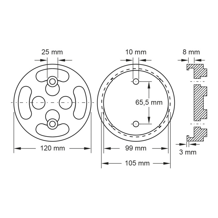 Tampon en caoutchouc 11 pour ponts élévateurs Twin Busch KS Tools Ø 120 mm