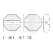 Tampon en caoutchouc BGS pour cric 70 x 70 x 26 mm-2