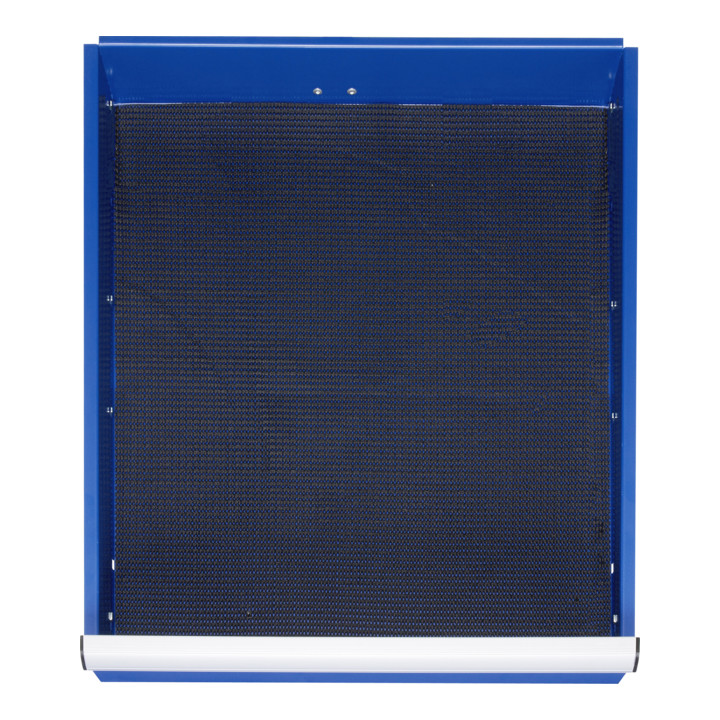 Werkbank, BxTxH 1500x700x840 mm, 3 Schubladen 120/180/240 mm, Arbeitsplatte Buche massiv 40 mm , RAL 7035/ 5010 lichtgrau/enzianblau + Einteilungsset für Schubladen BxT 490x560 mm: 1 Trennwand, 4 Quertrennbleche, für Fronthöhen 120/150 mm +...