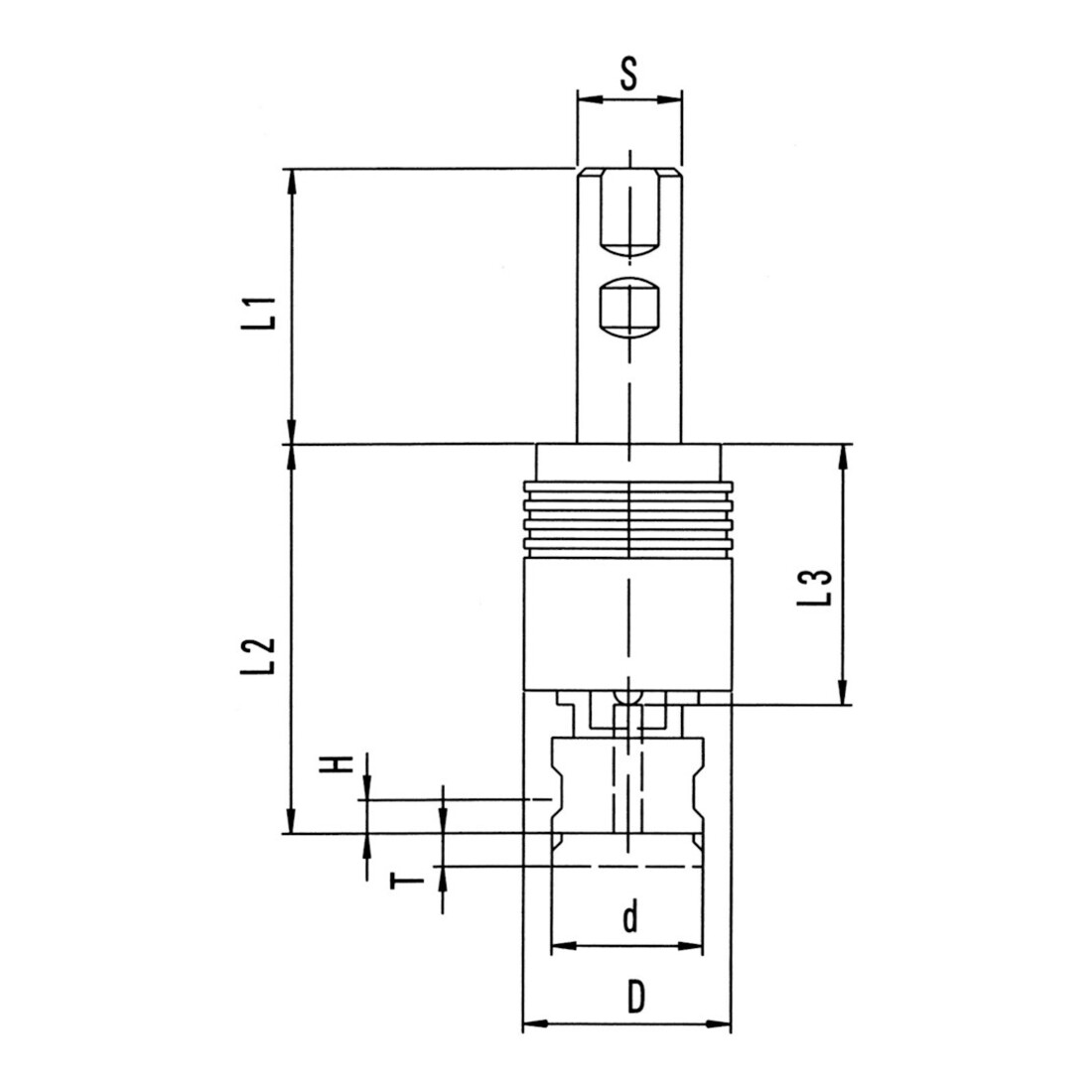 TAPMATIC Gewindeschneidfutter SM4 Zyl.25mm M3,0-12
