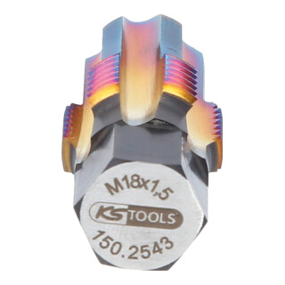 Taraud avec boulon de guidage pour sondes lambda KS Tools M18x1,5