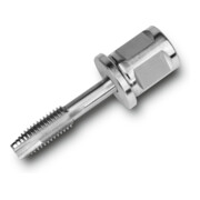 Taraud fin pour trous débouchants avec adaptateur 3/4 dans le support Weldon