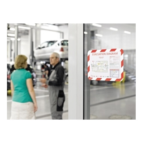 Tarifold Magnetrahmen Safety Line 194973 DIN A4 PVC rt/ws 2 St./Pack.