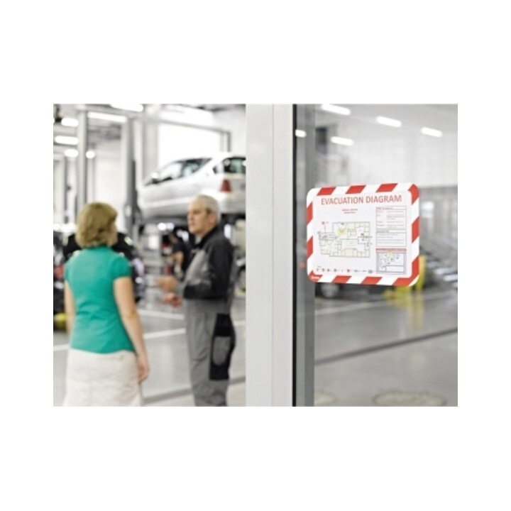 Tarifold Magnetrahmen Safety Line 194973 DIN A4 PVC rt/ws 2 St./Pack.