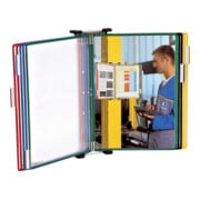 TARIFOLD Support mural 1x10 affiches visibles couleurs assorties film PVC avec cadre 2 pièces/boîte