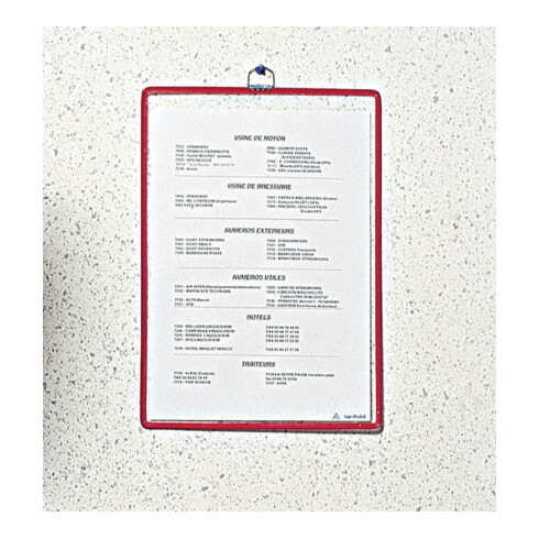 TARIFOLD Tableaux suspendus 4 A avec œillet format portrait 5 pièces