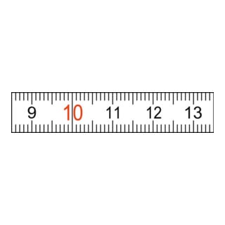 Taschenbandmaß m.Sichtf. 3m x 13mm weiß FORMAT