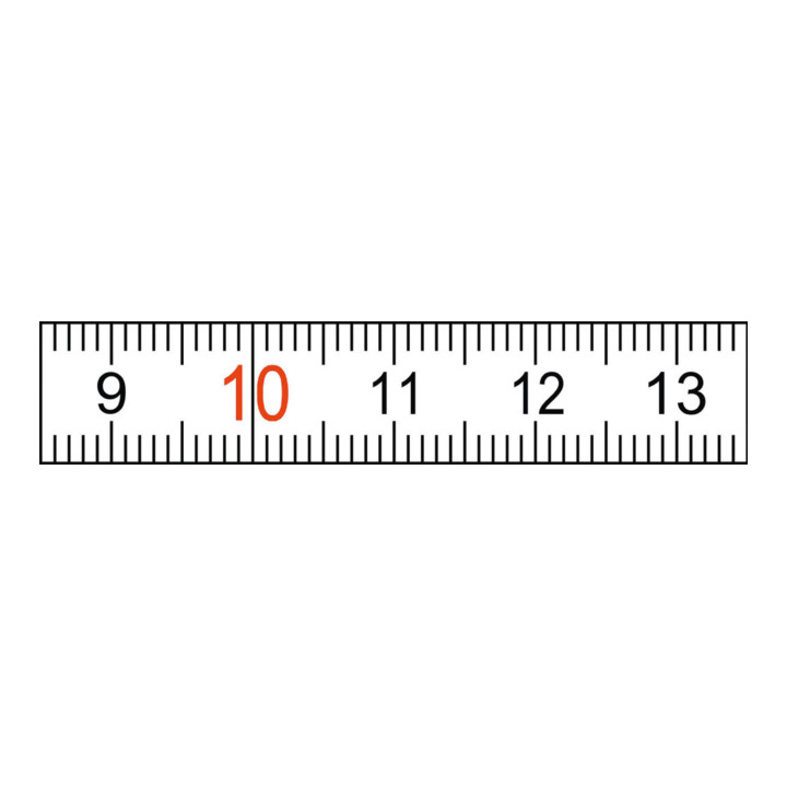 Taschenbandmaß m.Sichtf. 3m x 13mm weiß FORMAT