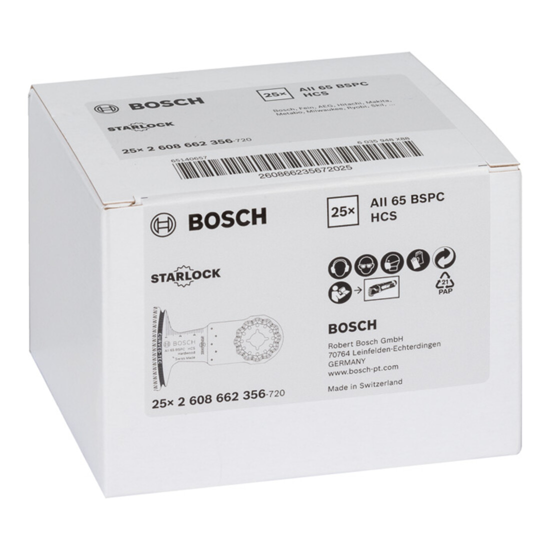 Tauchsägeblatt HCS AIZ 65 BSC, Hard Wood, 40 x 65 mm