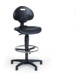 Taurosit Arbeitsstuhl mit Fußgleitern Höhe 590 - 840 mm Schwarz-1