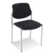 Taurosit Besucherstuhl Styl ohne Armlehnen Gestell verchromt Bezug schwarz-1