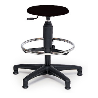 Taurosit Hocker mit Fußgleitern Höhe 590 840 mm Kunstlederpolsterung Schwarz Taurosit Hocker mit Fußgleitern Höhe 590 840 mm Kunstlederpolsterung Schwarz