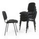Taurosit Polsterstuhl stapelbar Bezug Schwarz Gestell Schwarz VE 4 Stück-3