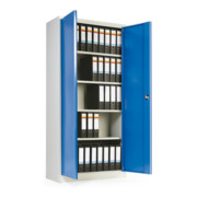 Taurotrade Akten-Kleider-Flügeltürschrank Serie ECO 4 Böden Lichtgrau-1