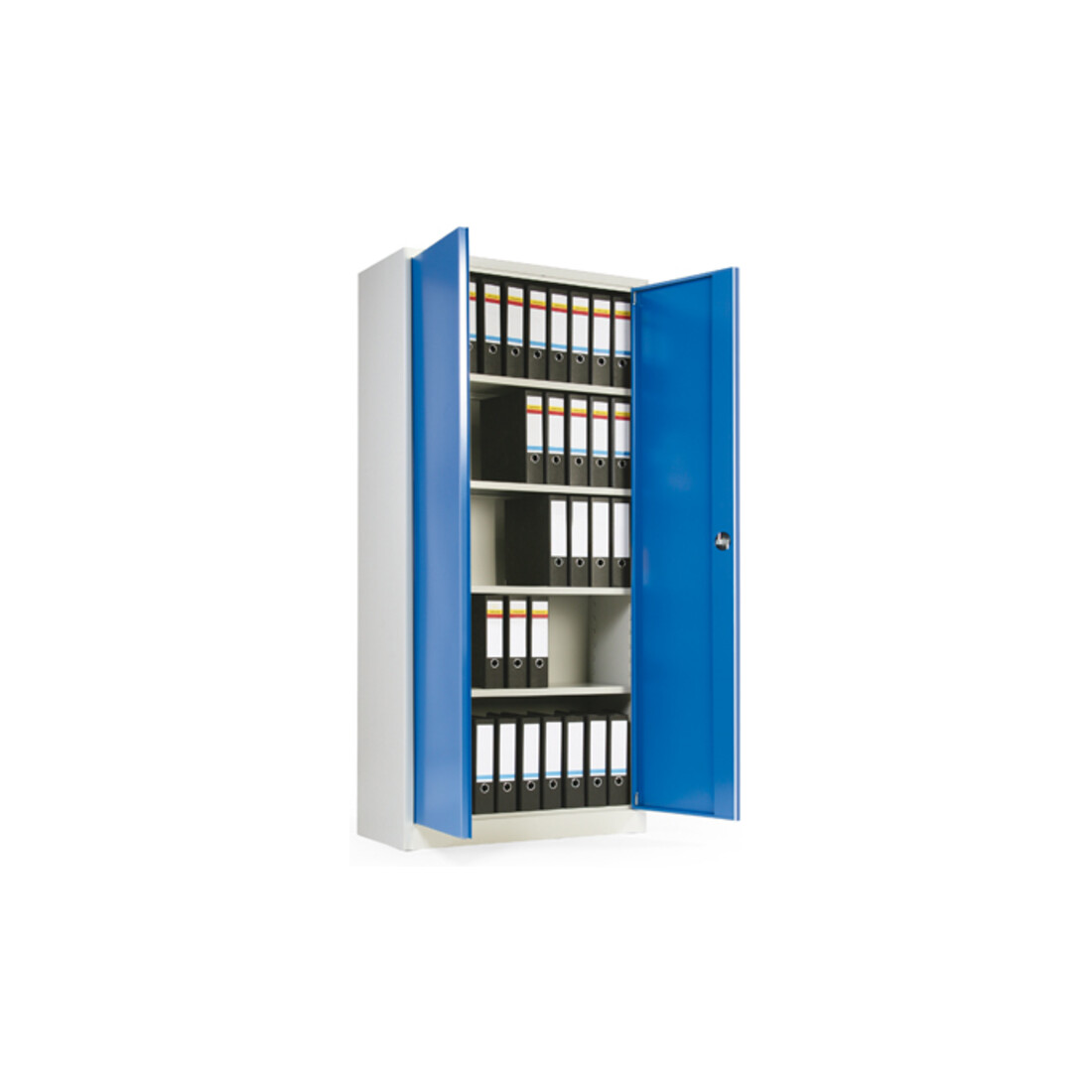 Taurotrade Akten-Kleider-Flügeltürschrank Serie ECO 4 Böden Lichtgrau