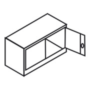 Taurotrade Aufsatzschrank mit Flügeltüren 925 mm Tür RAL7035-3