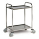 Taurotrade Edelstahl-Tischwagen mit 2 Ladeflächen Traglast bis 100 kg-1