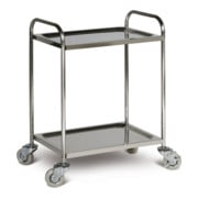 Taurotrade Edelstahl-Tischwagen mit 2 Ladeflächen Traglast bis 100 kg-1