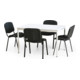Taurotrade Tisch-Stuhl-Kombination Tisch 1200x800mm + 4xKonferenzstuhl Schwarz-1