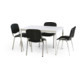 Taurotrade Tisch-Stuhl-Kombination Tisch 1200x800mm + 4xKonferenzstuhl verchromt-1
