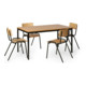 Taurotrade Tisch-Stuhl-Kombination Vierer-Kombination Tisch 1200 mm-1