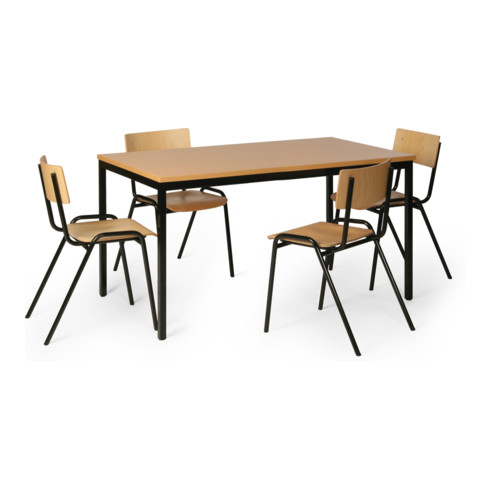 Taurotrade Tisch-Stuhl-Kombination Vierer-Kombination Tisch 1200 mm