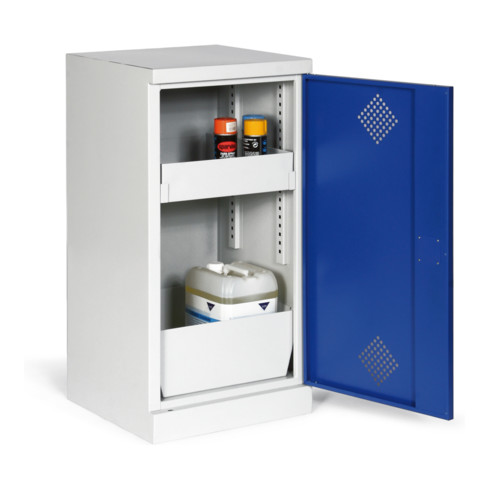 Taurotrade Umweltschrank eintürig 1000x500 mm mit2 Wannen (inkl. Bodenwanne)