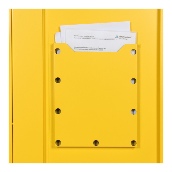 Taurotrade Umweltschrank zweitürig 1950x920 mm mit4 Wannenböden 50 mm hoch Tür RAL1021
