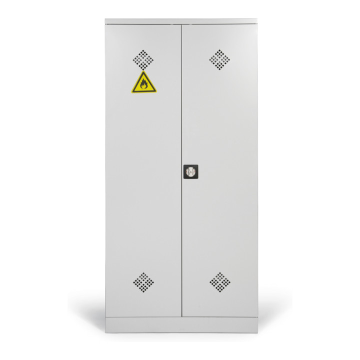 Taurotrade Umweltschrank zweitürig 1950x920 mm mit4 Wannenböden 50 mm hoch Tür RAL7035