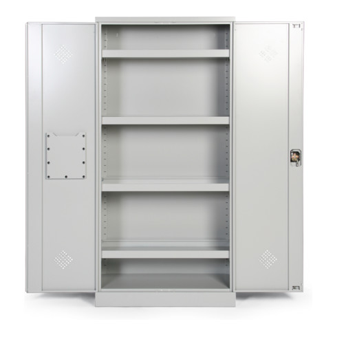 Taurotrade Umweltschrank zweitürig 1950x920 mm mit4 Wannenböden 50 mm hoch Tür RAL7035